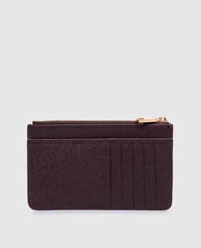 Dolce&Gabbana Фиолетовый кожаный картхолдер Dauphine BI1261A1001