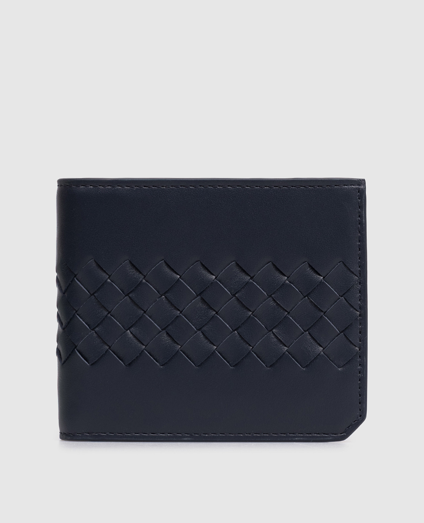 

Синий кожаный портмоне Intrecciato Piccolo, Портмоне