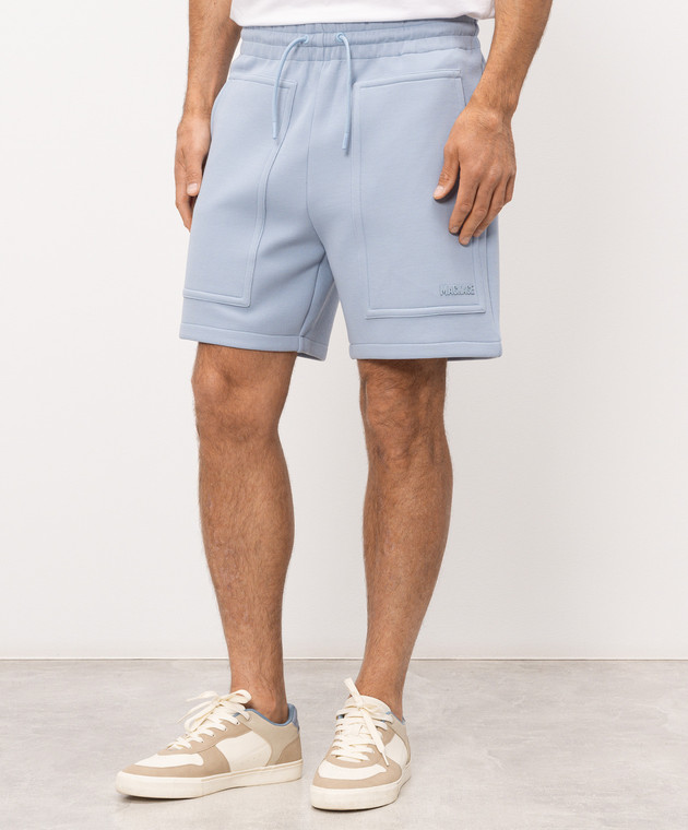 Mackage Блакитні шорти Elwood з фактурним логотипом ELWOODR зображення 3