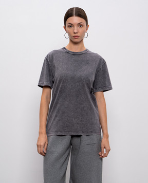 Alexander Wang Серая футболка с принтом логотипа 4CC3241520