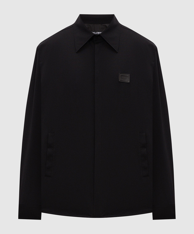 Dolce&Gabbana Черная куртка в стиле рубашки с логотип патч G5LQ3TGK305