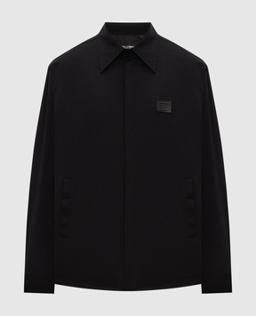 Dolce&Gabbana Черная куртка в стиле рубашки с логотип патч G5LQ3TGK305