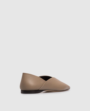 Max Mara Коричневі шкіряні балетки AOCA MXAOCA