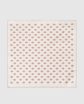 Brunello Cucinelli Двостороння хустка-паше із шовку у візерунок MX8730091