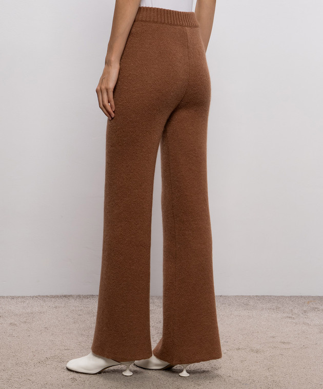 Rowen Rose Коричневые брюки клеш с шерстью RRK042 изображение 4