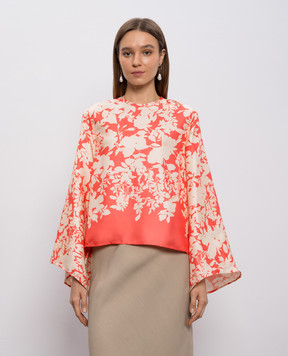 Agnona Блуза із шовку в квітковий принт TT1101YS4064