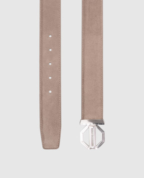 Stefano Ricci Бежевый замшевый ремень с логотипом N381SDC554P