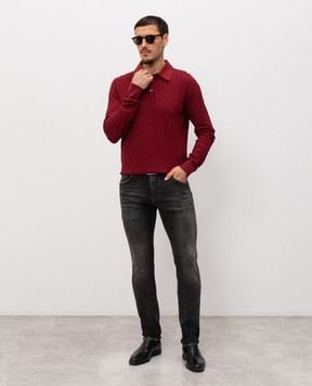 Dolce&Gabbana Серые джинсы слим с эффектом потертости GY07CDG8ON4