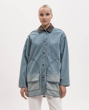Woolrich Синя джинсова куртка Barn CFWWOU2178FRUT5413