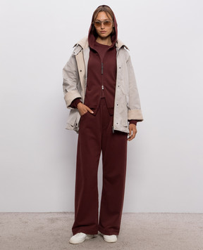 Brunello Cucinelli Бордовые спортивные штаны MP05NHF499