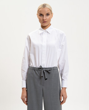 Max Mara Біле боді AERE в стилі сорочки MXMAERE