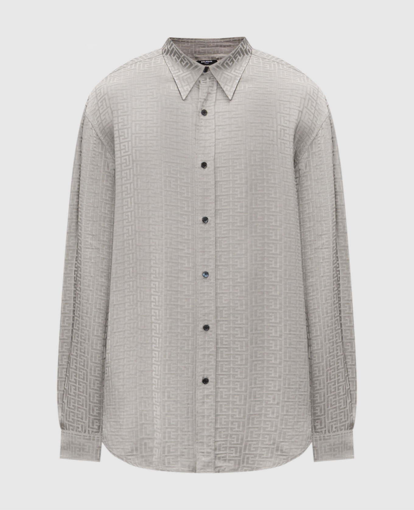 

Серая рубашка в монохромный узор, Серый, Рубашки