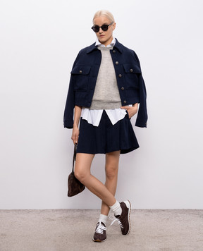 Brunello Cucinelli Белая рубашка с цепочкой MP091MA606