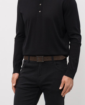 Orciani Двосторонній ремінь з нубуку з логотипом U08364CNBD