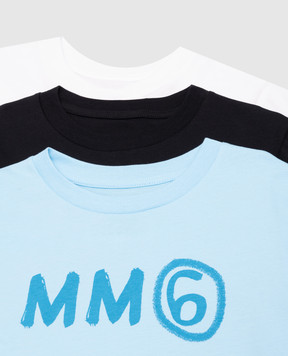 Maison Margiela MM6 Дитячий набір футболок з принтом логотипа M61016MM04I