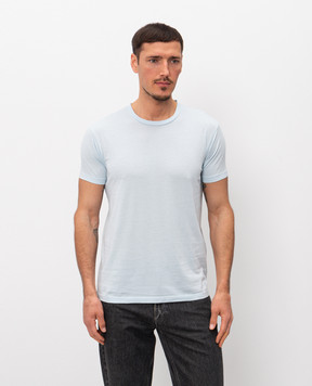 Tom Ford Блакитна футболка з шовком JCS026JMC084