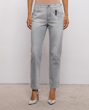 Ermanno Scervino Сірі джинси з патчем логотипа D497P301CBGFV