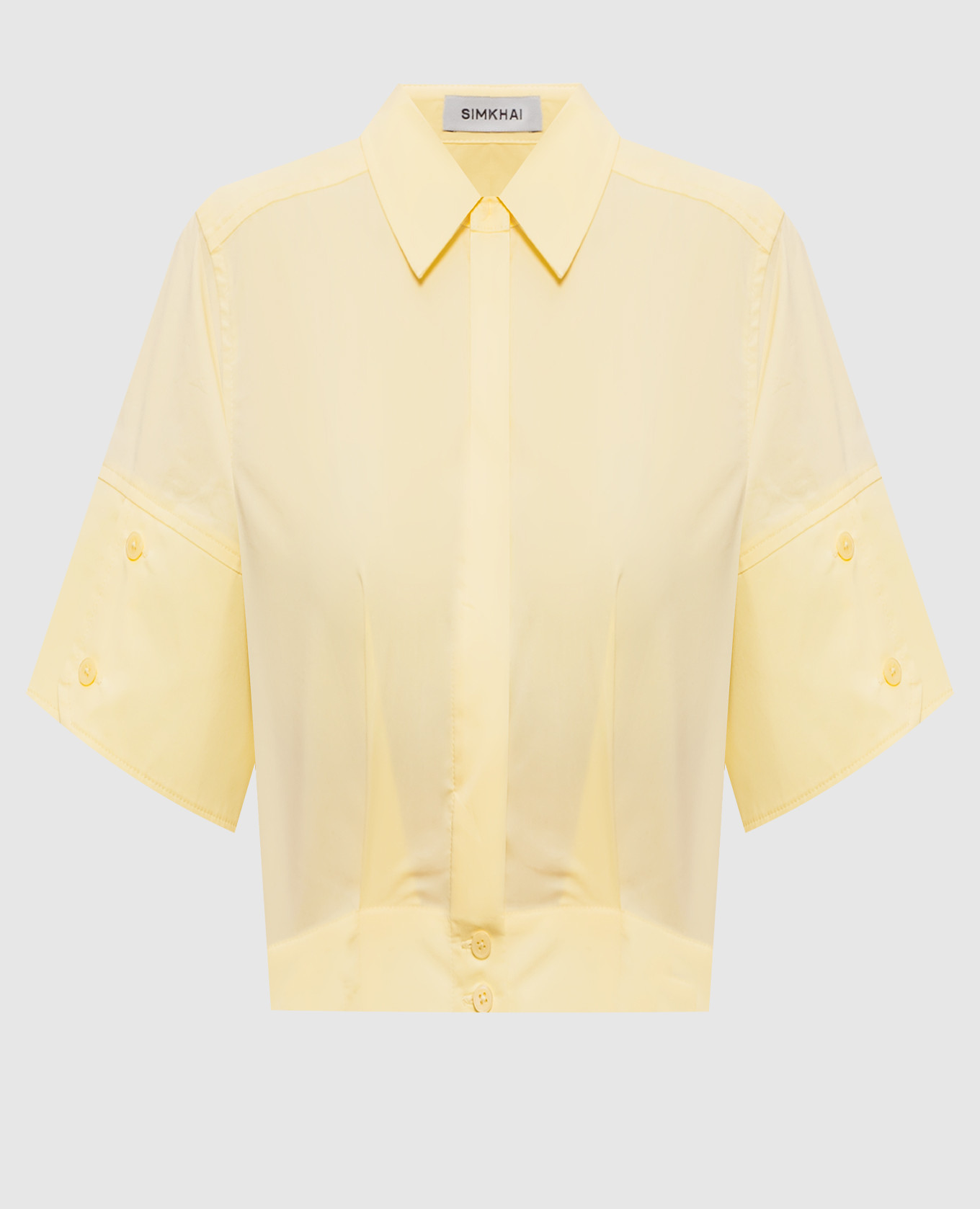 Желтая укороченная рубашка