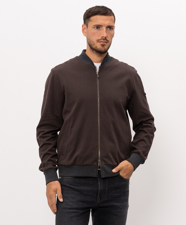 Peserico Коричневая спортивная куртка R57015J0D0081 изображение 2