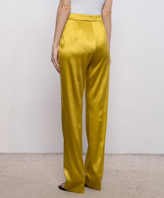 Valentino Жовті штани із шовку 8B0RB786A8H зображення 4