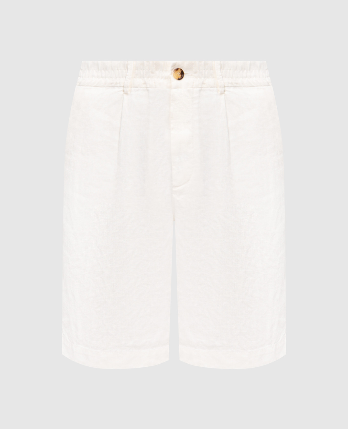 Шорты цвета айвори из льна