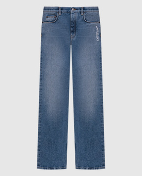 Off-White Синие джинсы с эмблемой Half Arrow 44XYA18JS26D002