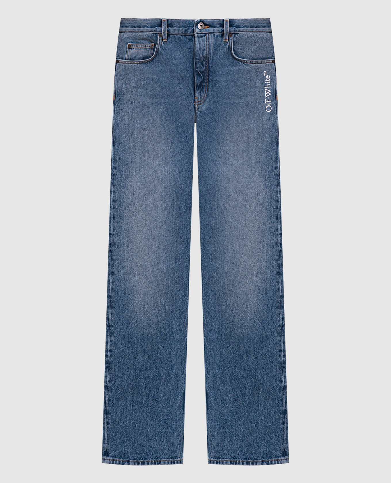 

Синие джинсы с эмблемой Half Arrow, Синий, Прямые джинсы