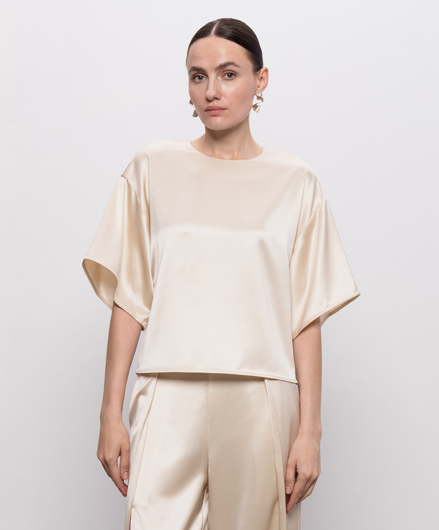 Simkhai Бежевая блуза Alina 4262086AL изображение 3