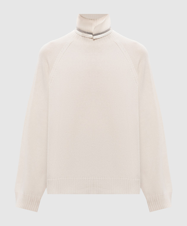 Brunello Cucinelli Свитер цвета айвори из кашемира M12747004
