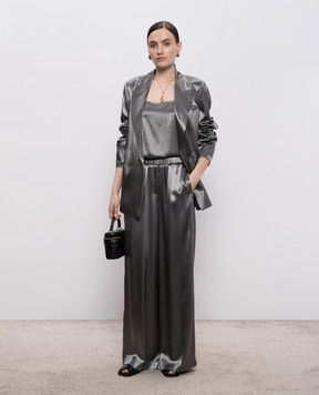 Peserico Зелений топ з ланцюжком моніль E08421D01514