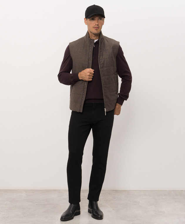 Bertolo Cashmere Фиолетовое поло из шерсти и шелка 902636002587 изображение 2