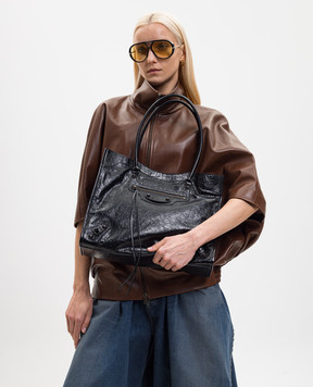 Balenciaga Черная кожаная сумка-тоут LE City 8518182ABEK
