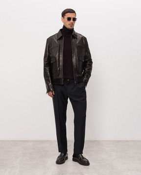 Dolce&Gabbana Брюки из шерсти синего цвета GW0NETFU2Z8
