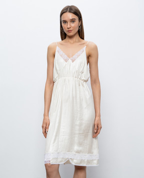Magda Butrym Бежева сукня з мереживом DRESS01123526