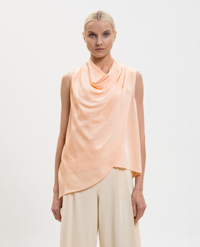 Twinset Оранжевый топ с драпировкой 261TP2420