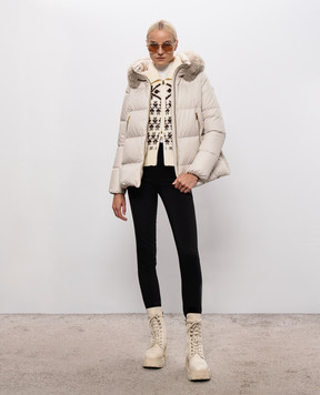 Moncler Кардиган кольору айворі з вовною L20939B00058N1293