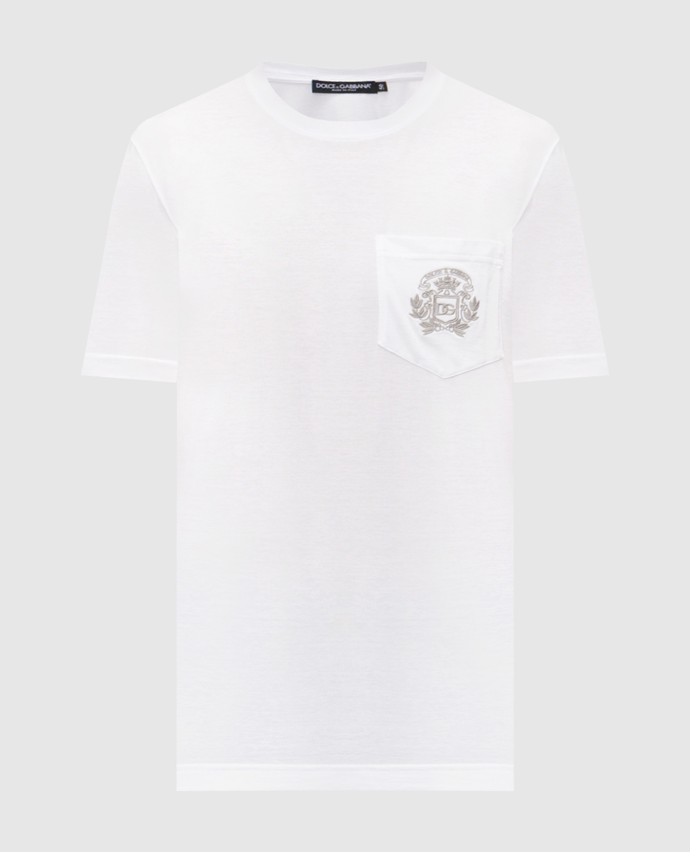 

Белая футболка с вышивкой логотипа, Белый, Футболки