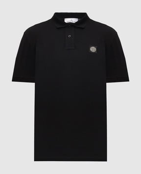 Stone Island Чорне поло з нашивкою логотипа L1S152200008S0017