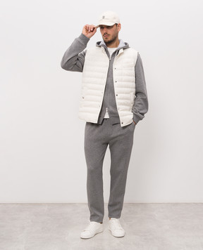 Brunello Cucinelli Пуховой жилет цвета айвори MV4081711