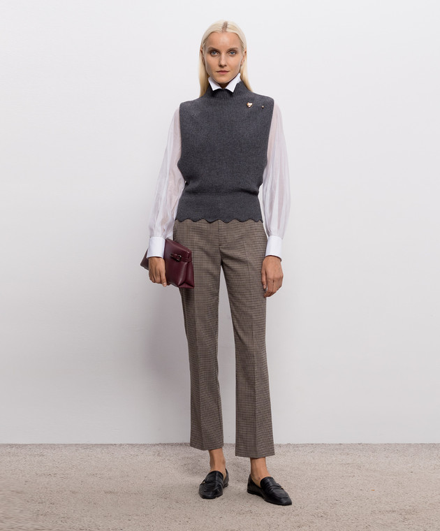 Twinset Коричневые брюки в узор 262TP2635 изображение 2