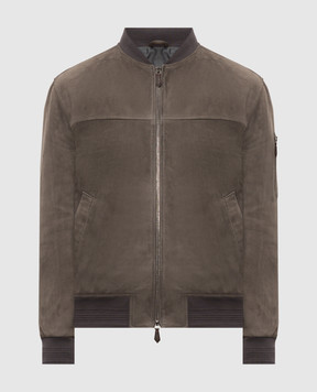 ISAIA Серый замшевый бомбер LW0221PLW67