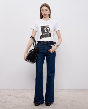 Givenchy Біла футболка з принтом BW70FJP7A4