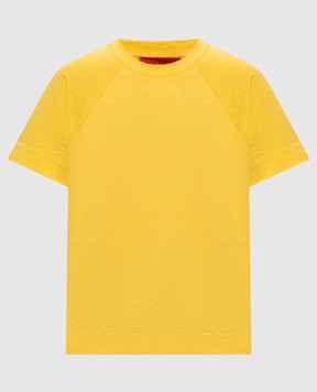 Max & Co Жовта футболка Oteso з льоном прямого крою MCOTESO