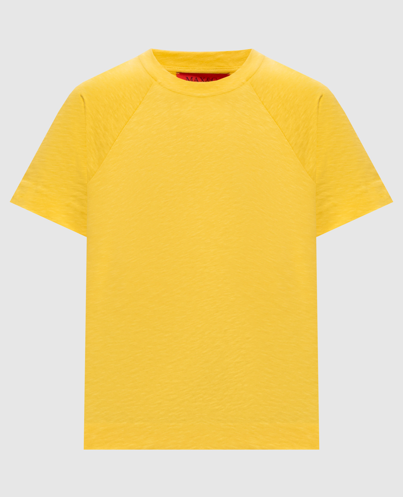 Желтая футболка Oteso с леном прямого кроя