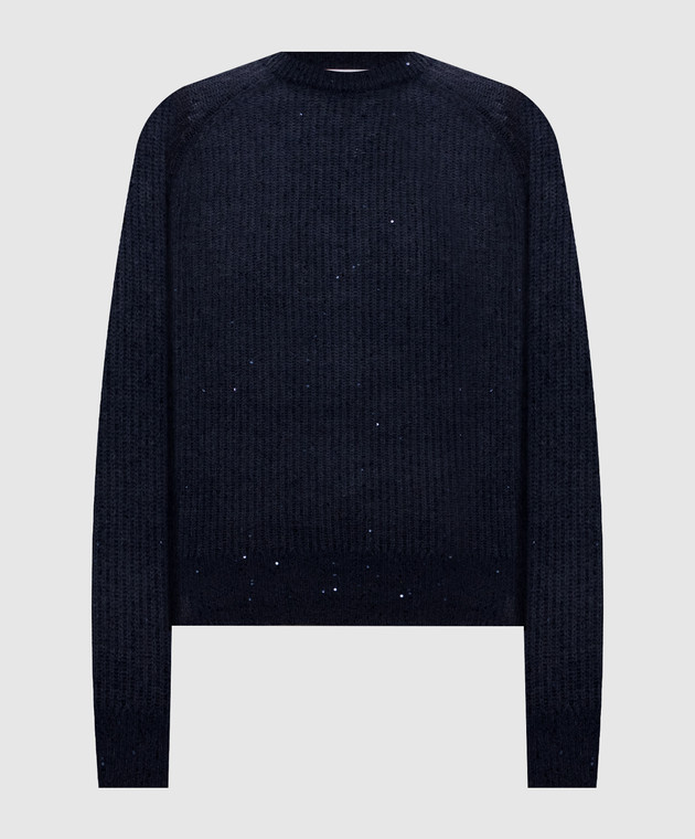 Brunello Cucinelli Синий свитер с шерстью MPG737800