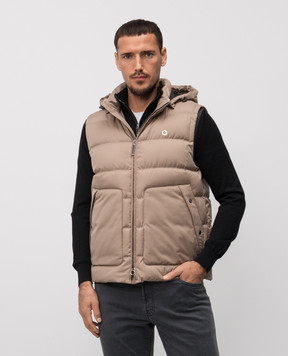 Stefano Ricci Коричневий пуховий жилет M6J5400040PL001T