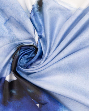 Max & Co Біла хустка із шовку BATTISTA в акварельний принт MCABATTISTA