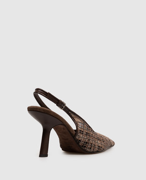 Brunello Cucinelli Коричневые слингбеки с цепочкой мониль MZSKC3432