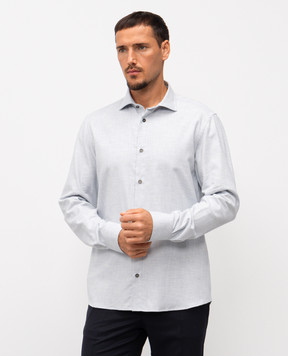 Peserico Блакитна сорочка з бавовни R56042D06656