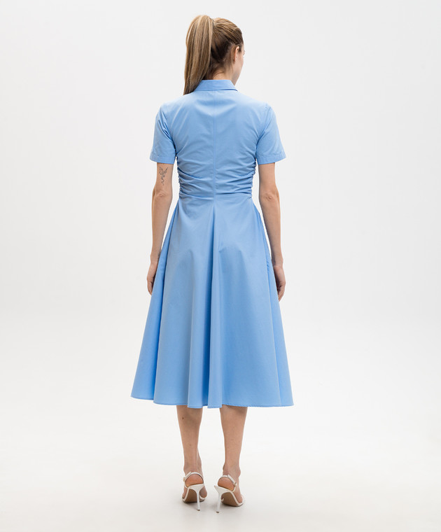 Alexander McQueen Блакитна сукня-сорочка 863958QAABT зображення 4